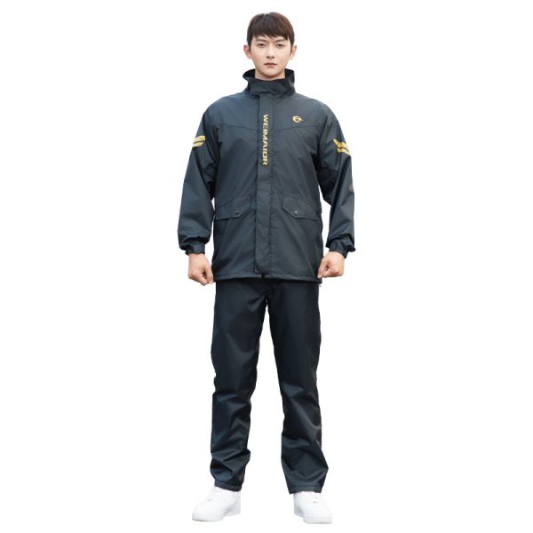 Reusable CPE Heavy Duty Raincoat Motorcycle with Reflective Strip