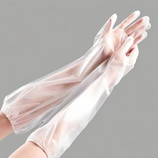Disposable PE Long Sleeve Gloves 50cm Arm Cover (100pcs/bag)