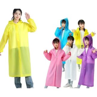 Thickened EVA Disposable Raincoat with Buttons & Hood